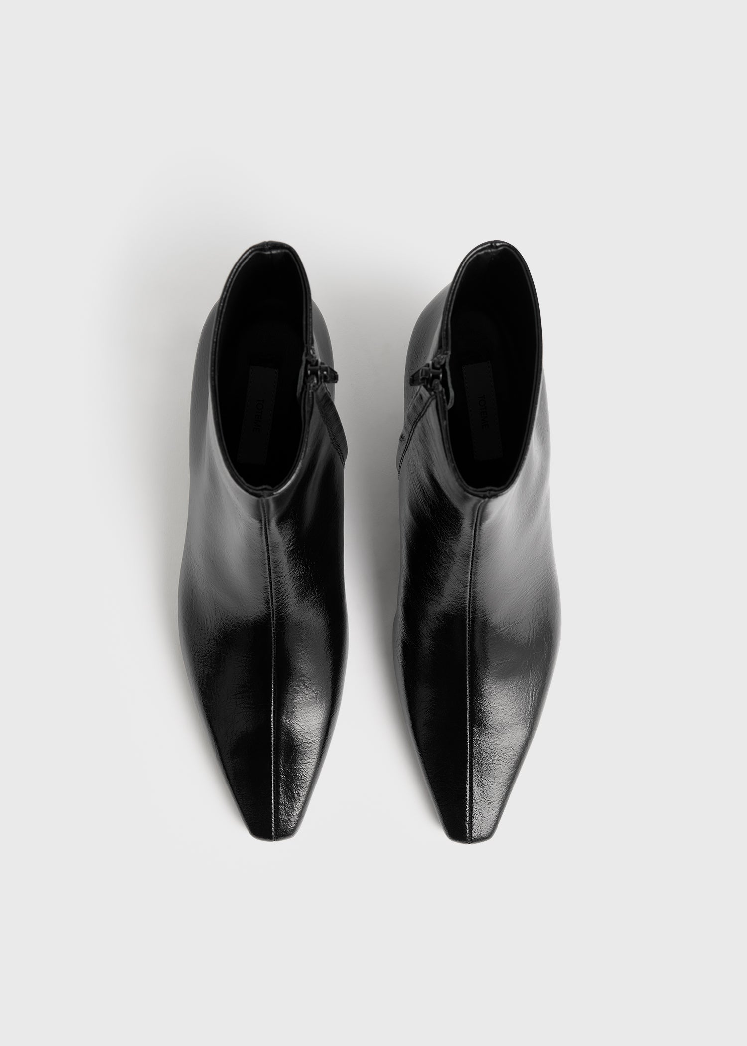 Slim naplack ankle boots black