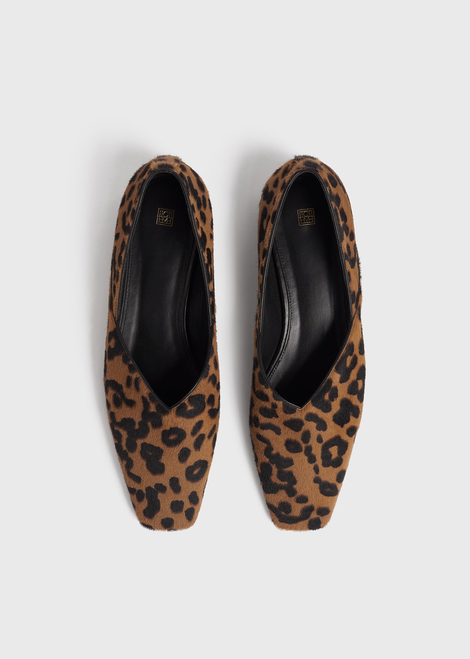 Leopard pony hair flats deals
