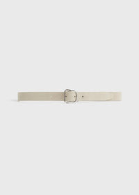 Swirl suede belt pearl