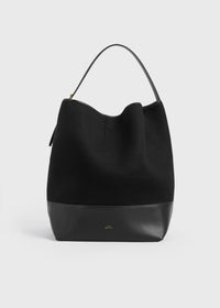 Belted doublé tote black