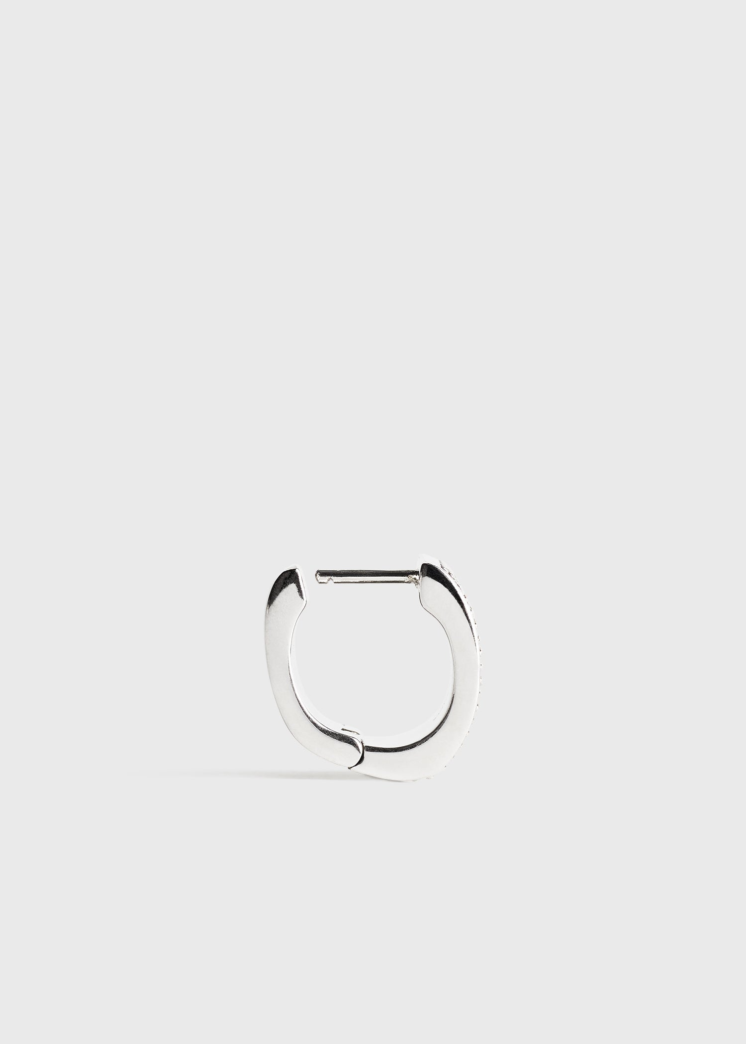 Signature pavé hoops silver