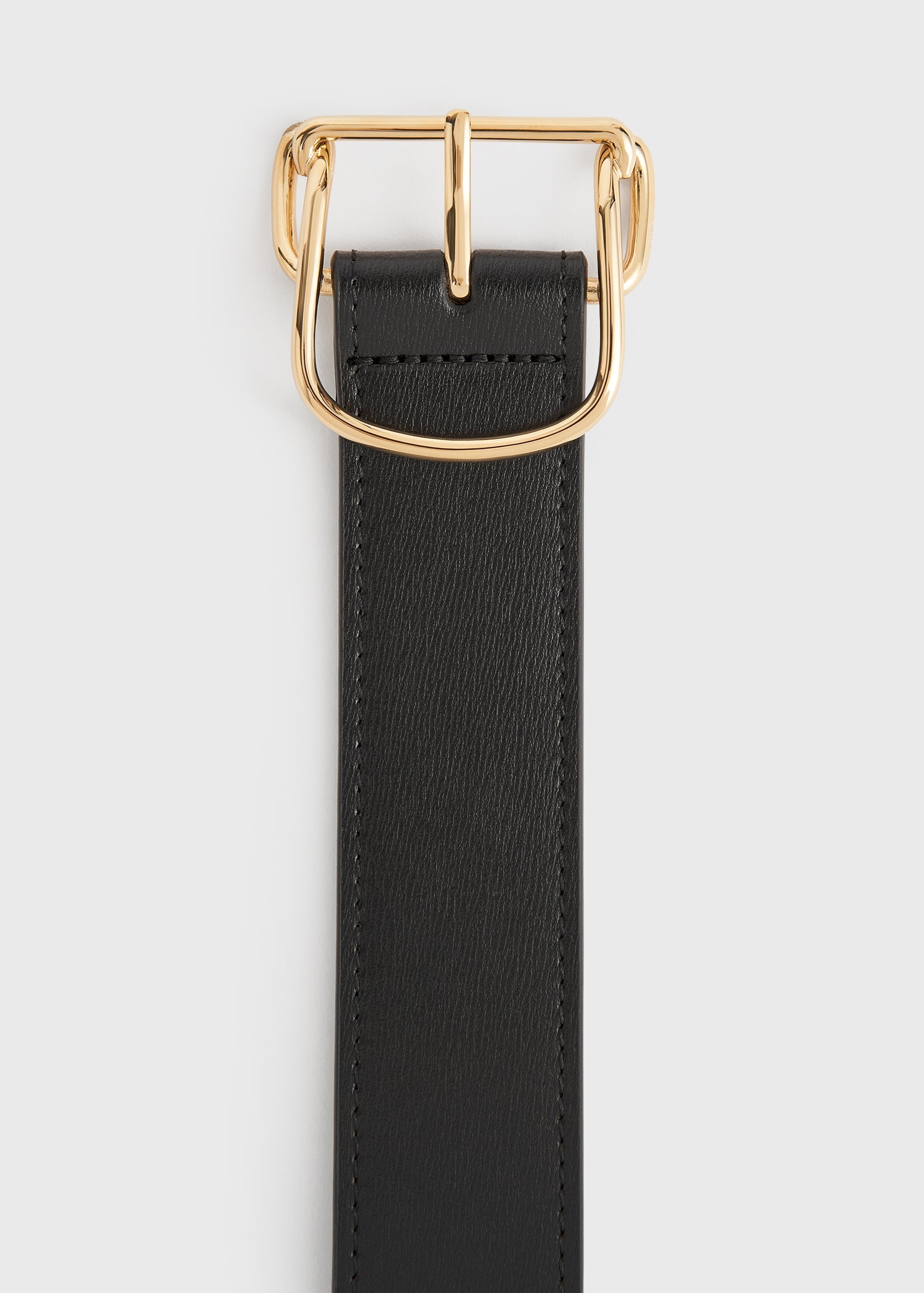 Swirl leather belt black
