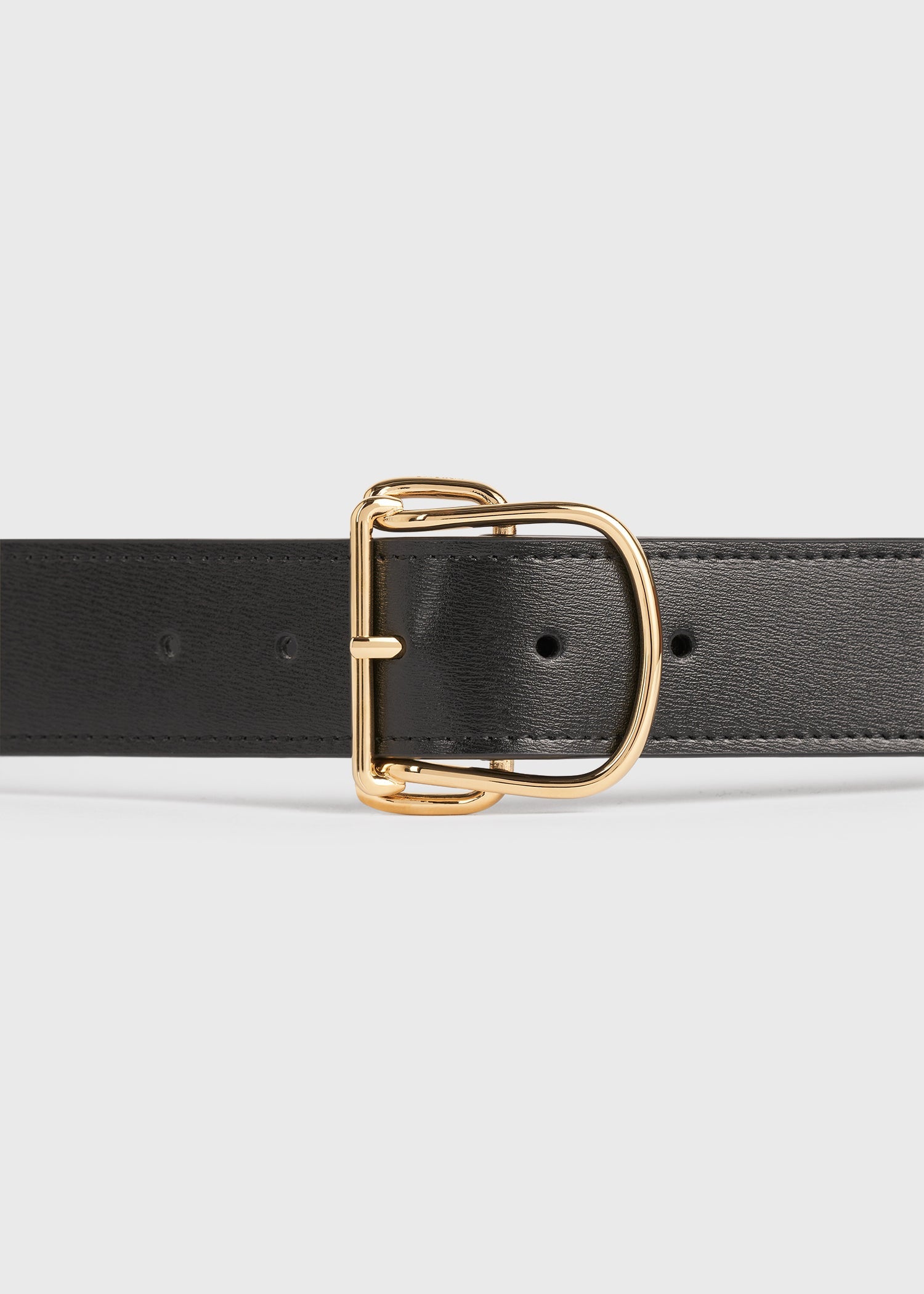 Swirl leather belt black