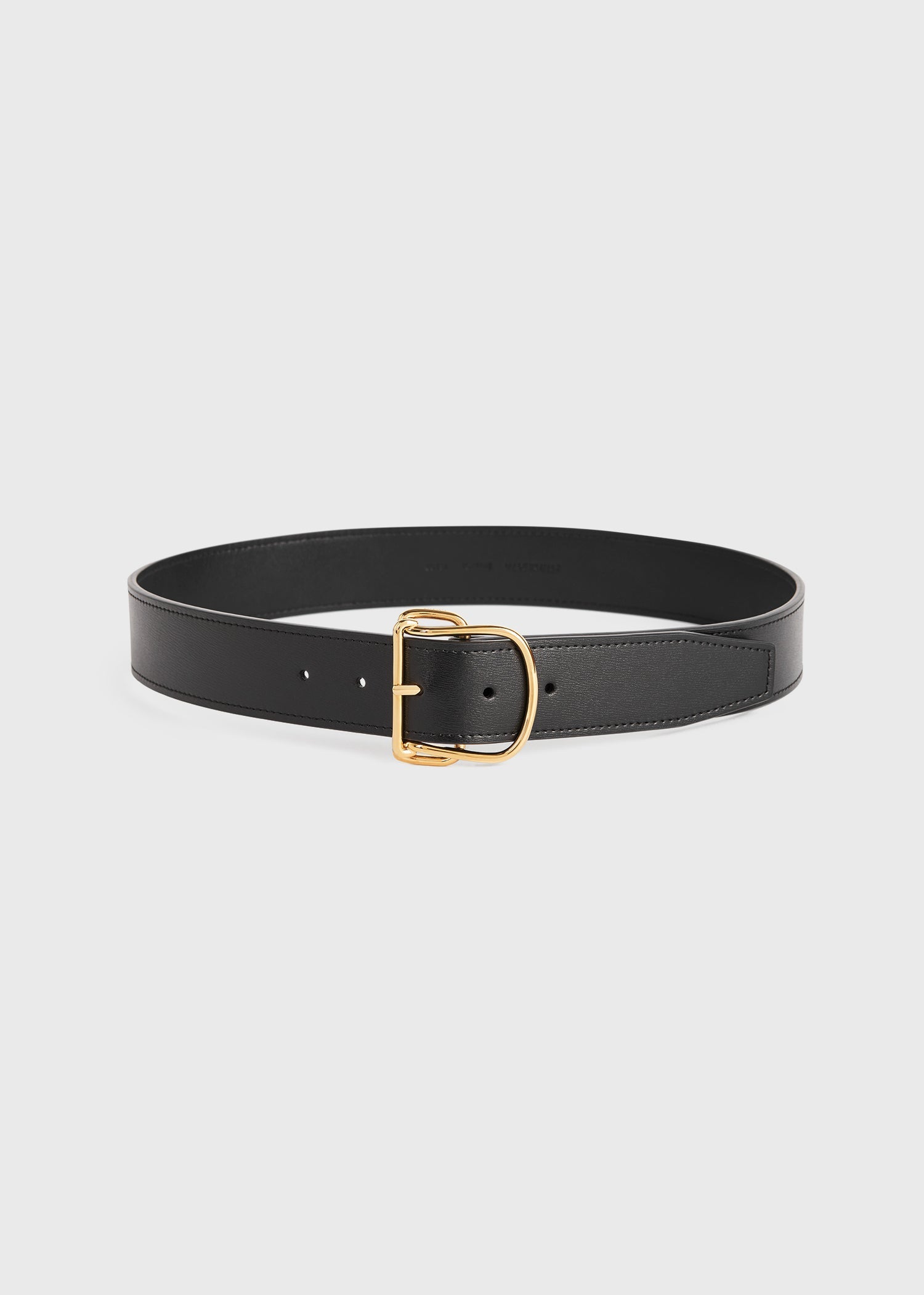 Swirl leather belt black
