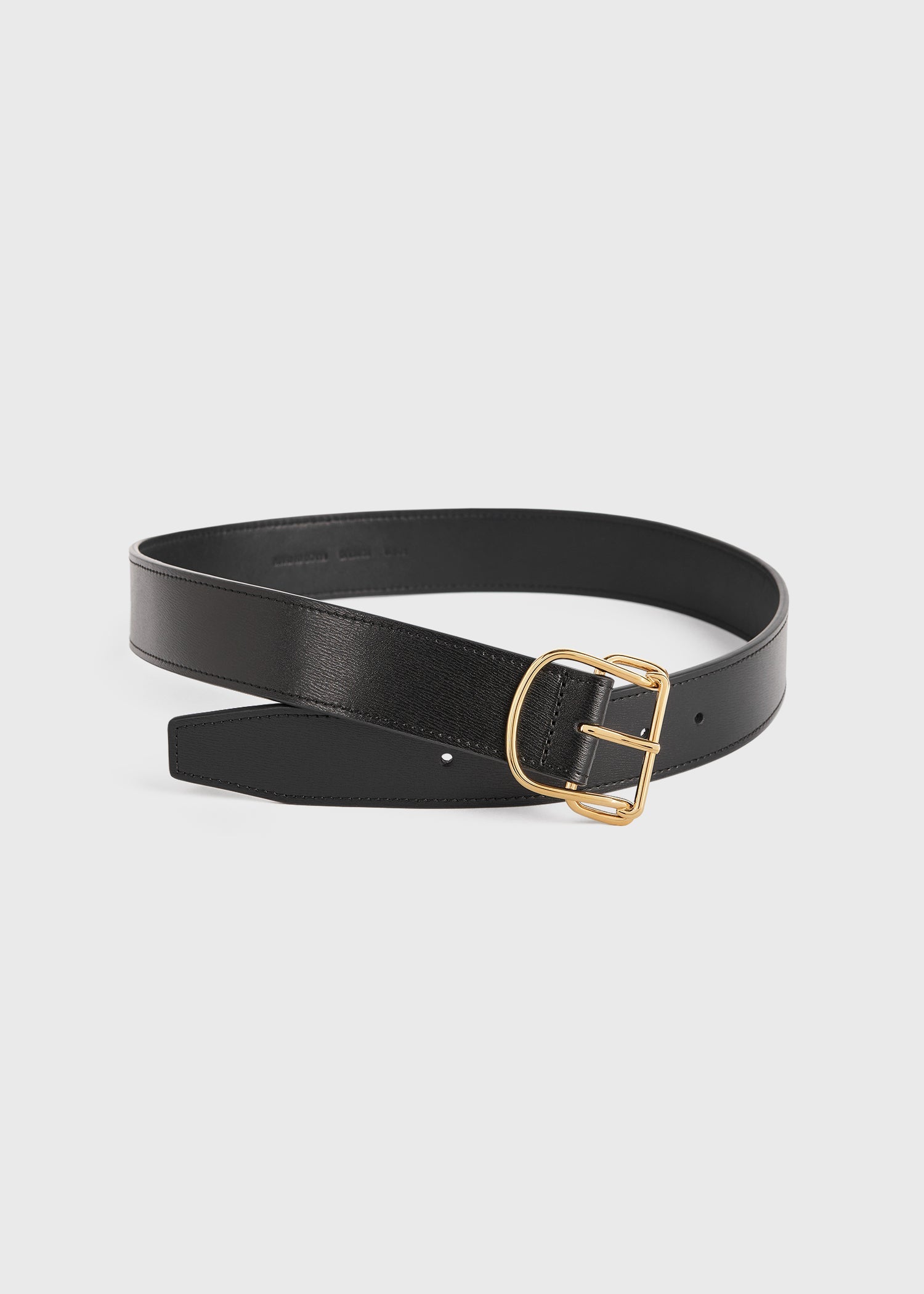 Swirl leather belt black