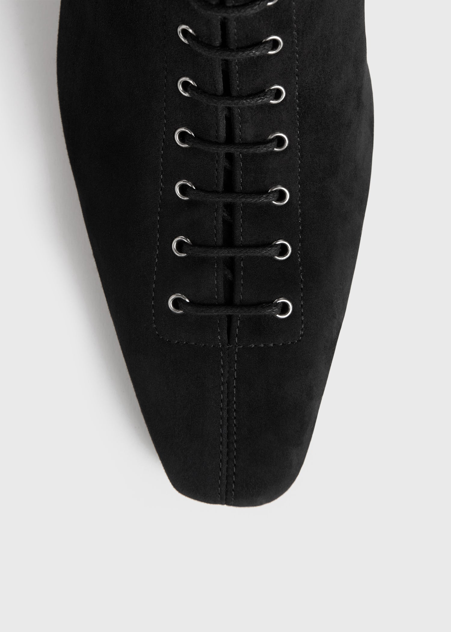 Suede lace-up boots black