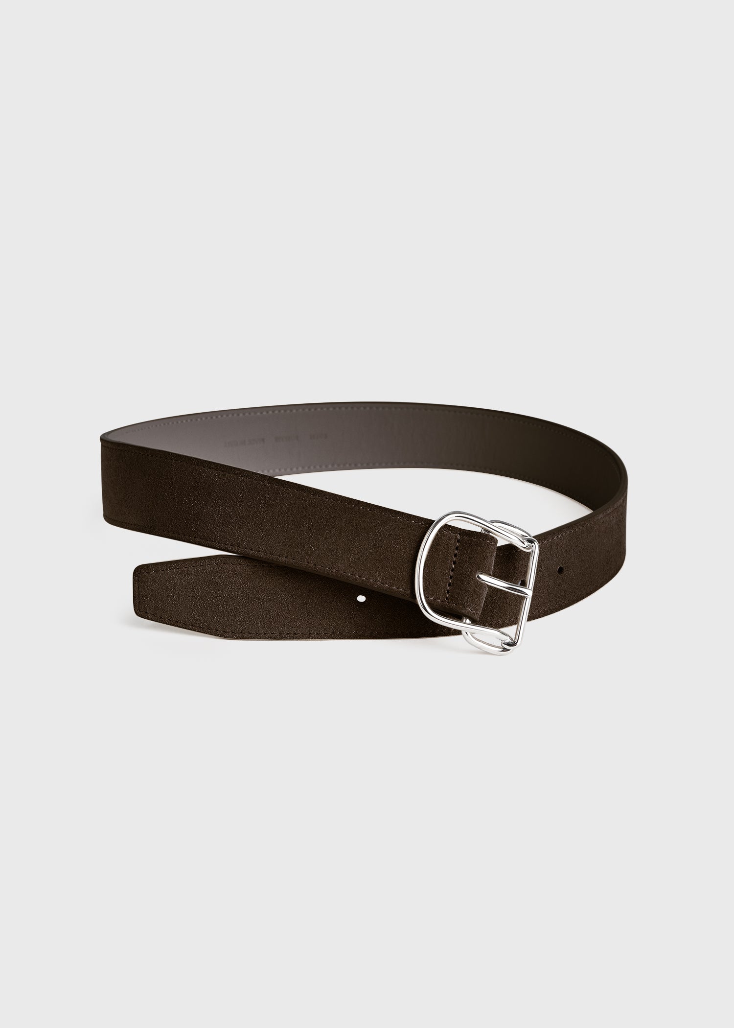 Swirl suede belt pepper