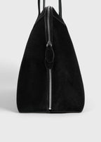 Suede day tote black
