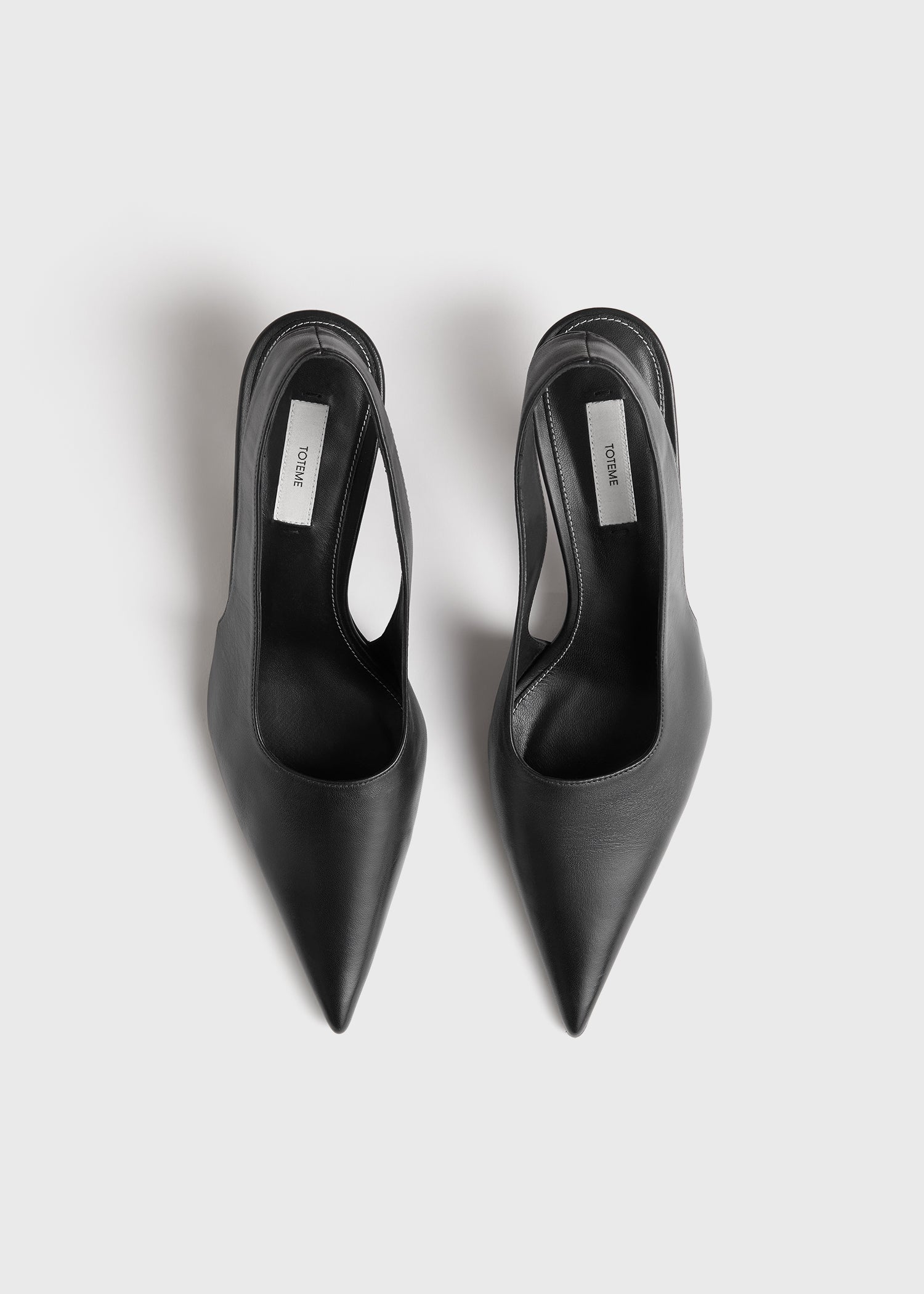 Classic leather slingbacks black