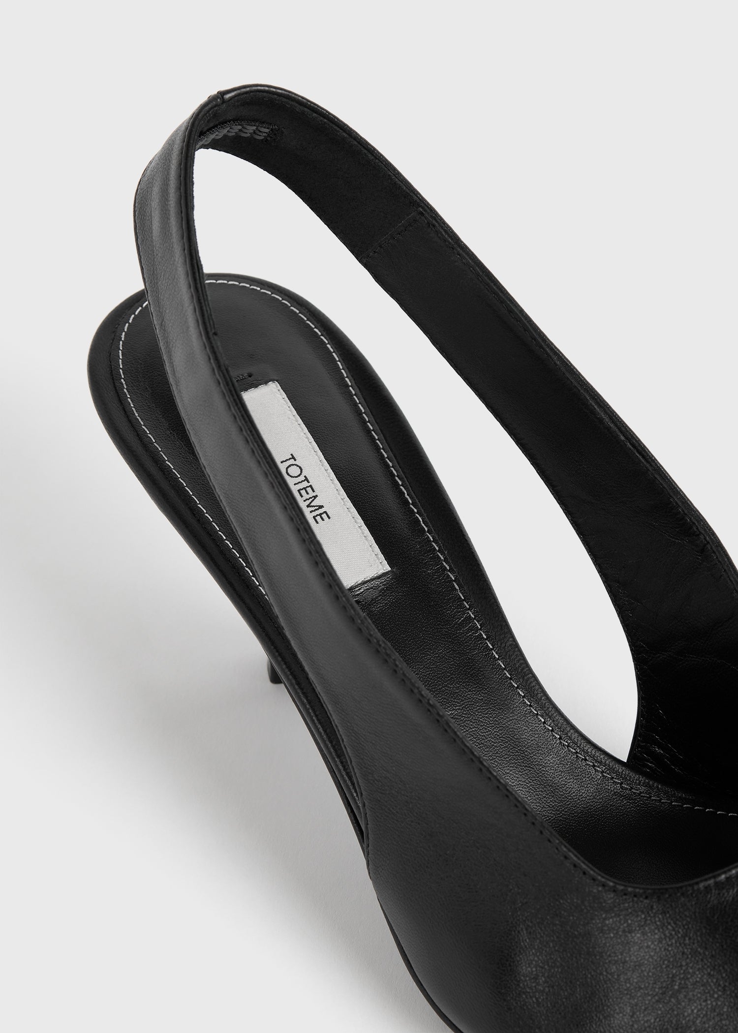 Classic leather slingbacks black