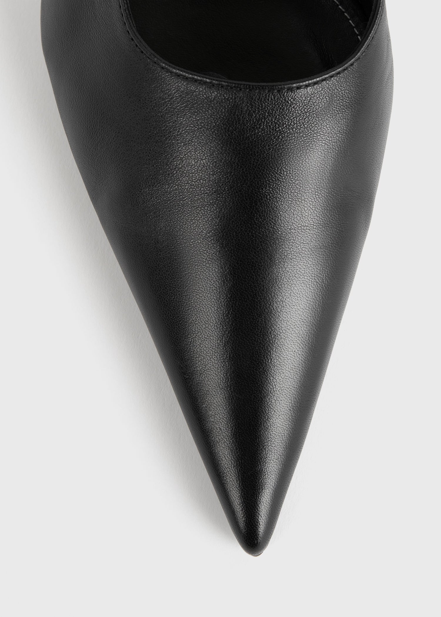 Classic leather slingbacks black