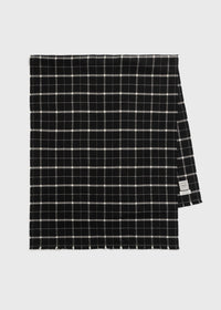 Windowpane scarf black/white