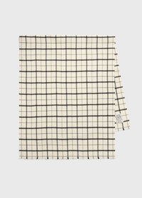 Windowpane scarf white/black