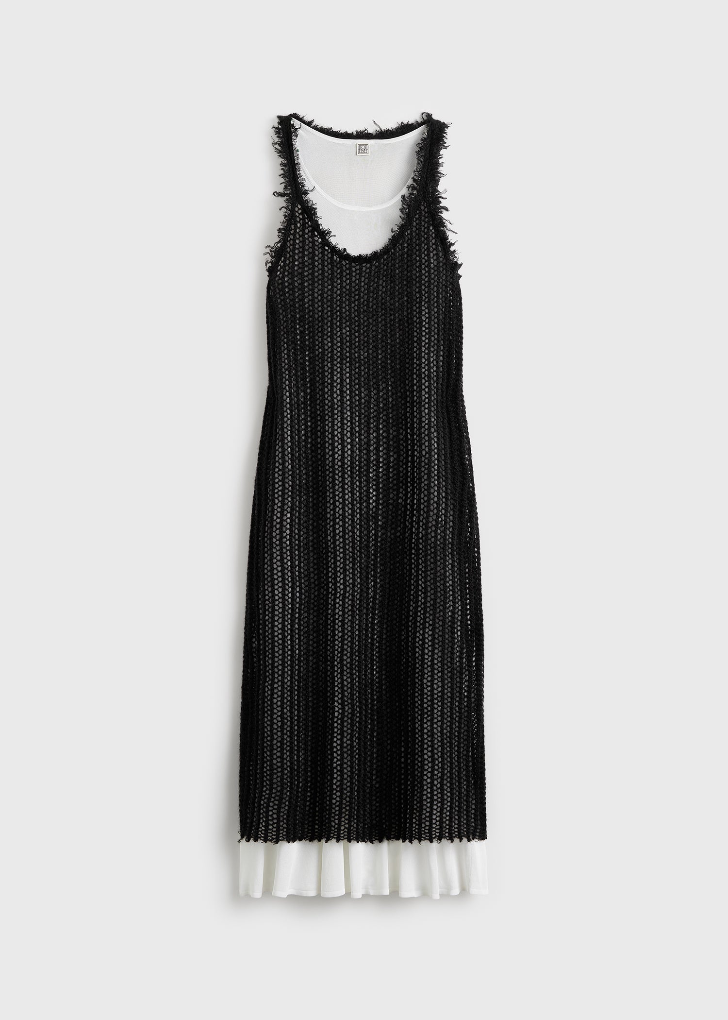 Mohair knit tank dress black