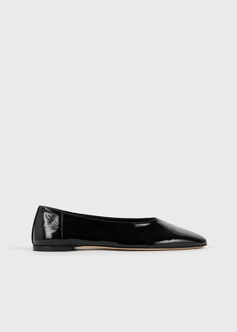 Slip naplack ballerinas black