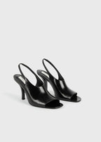Contour naplack slingbacks black