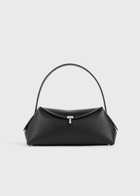 T-lock grained-leather shoulder black