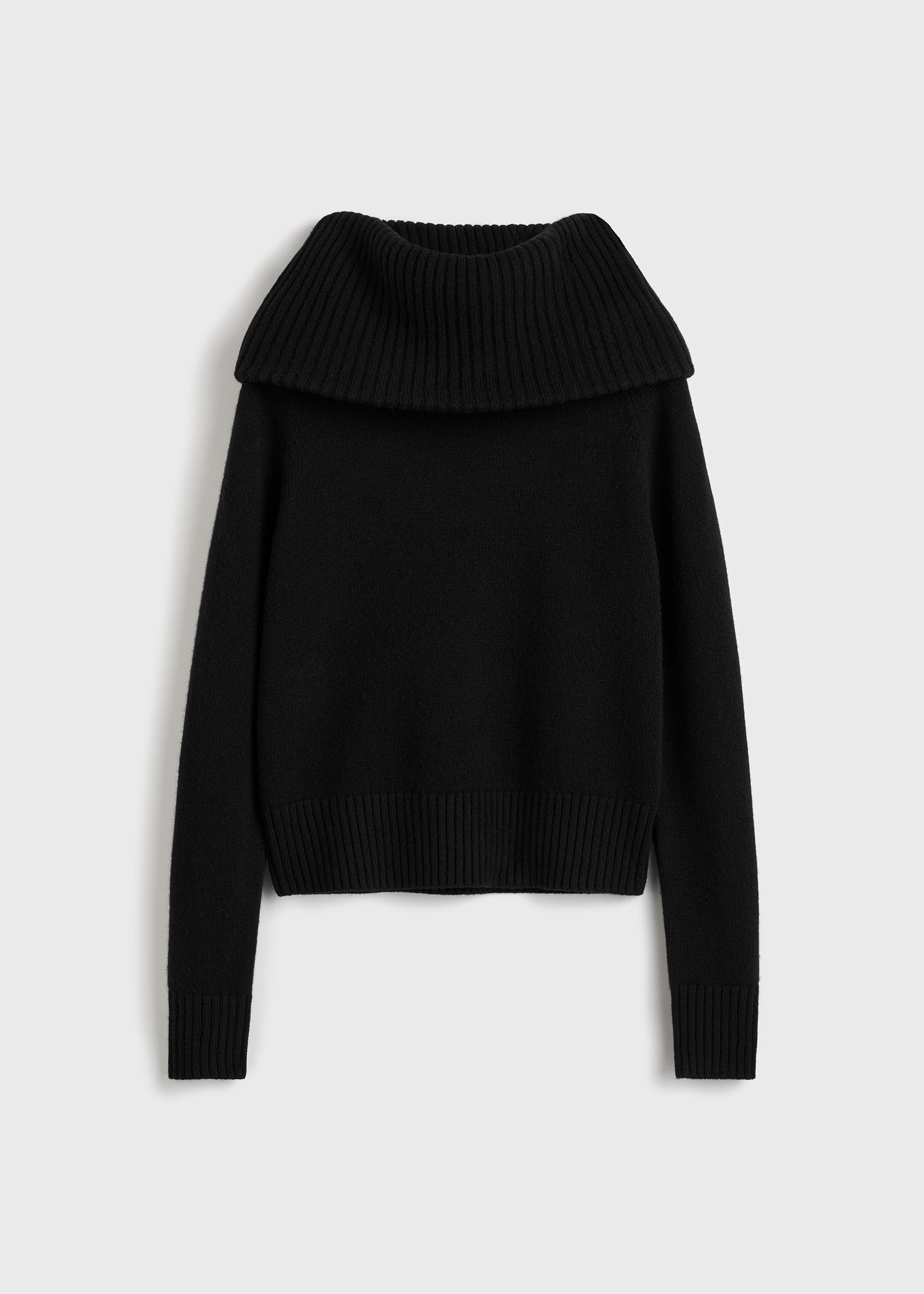 Funnel wool knit black