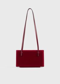 Cocktail velvet bag red