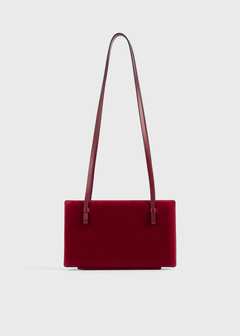 Cocktail velvet bag red
