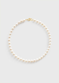 Infinity pearl choker white