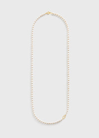 Infinity pearl necklace white