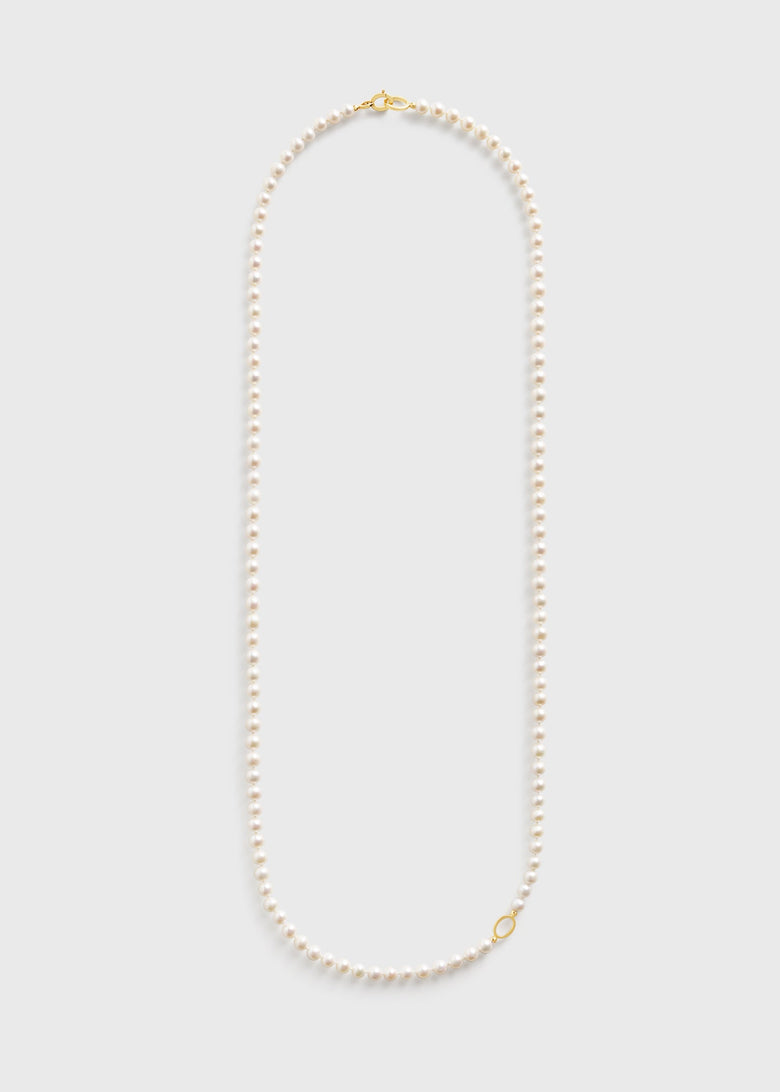 Infinity pearl necklace white