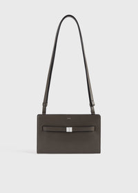 Belted leather crossbody bark