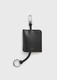 Leather keyring black