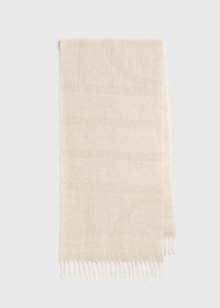 Monogram jacquard scarf ecru/white