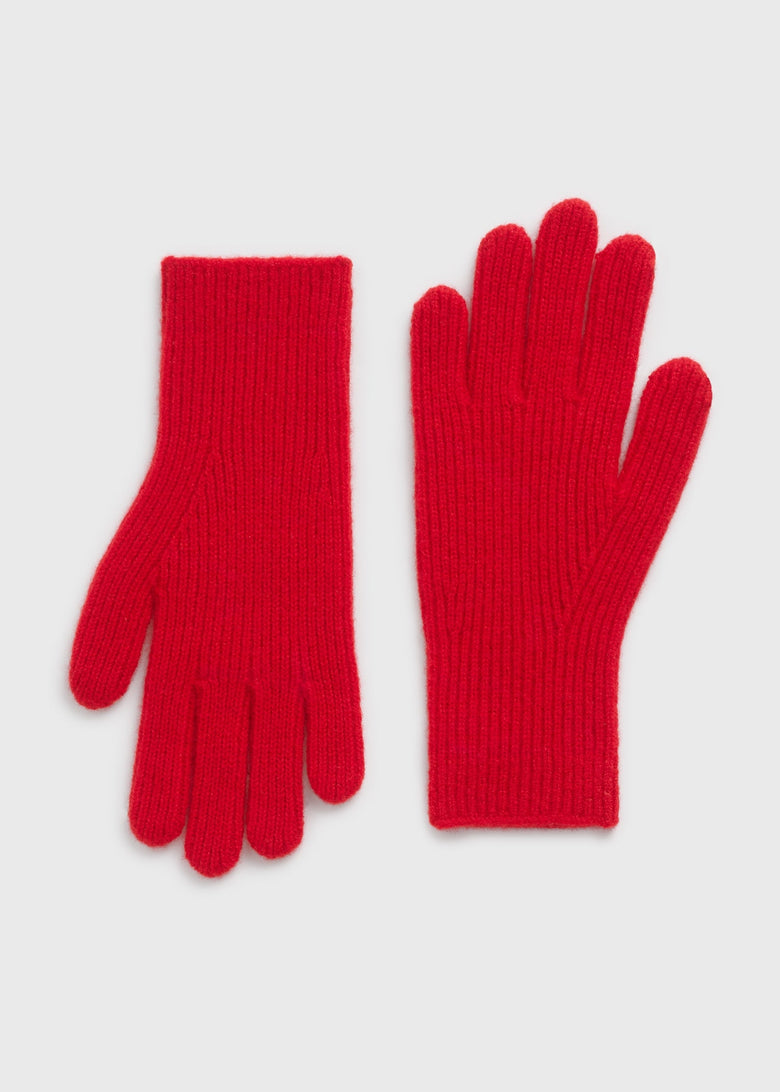 Cashmere gloves poppy