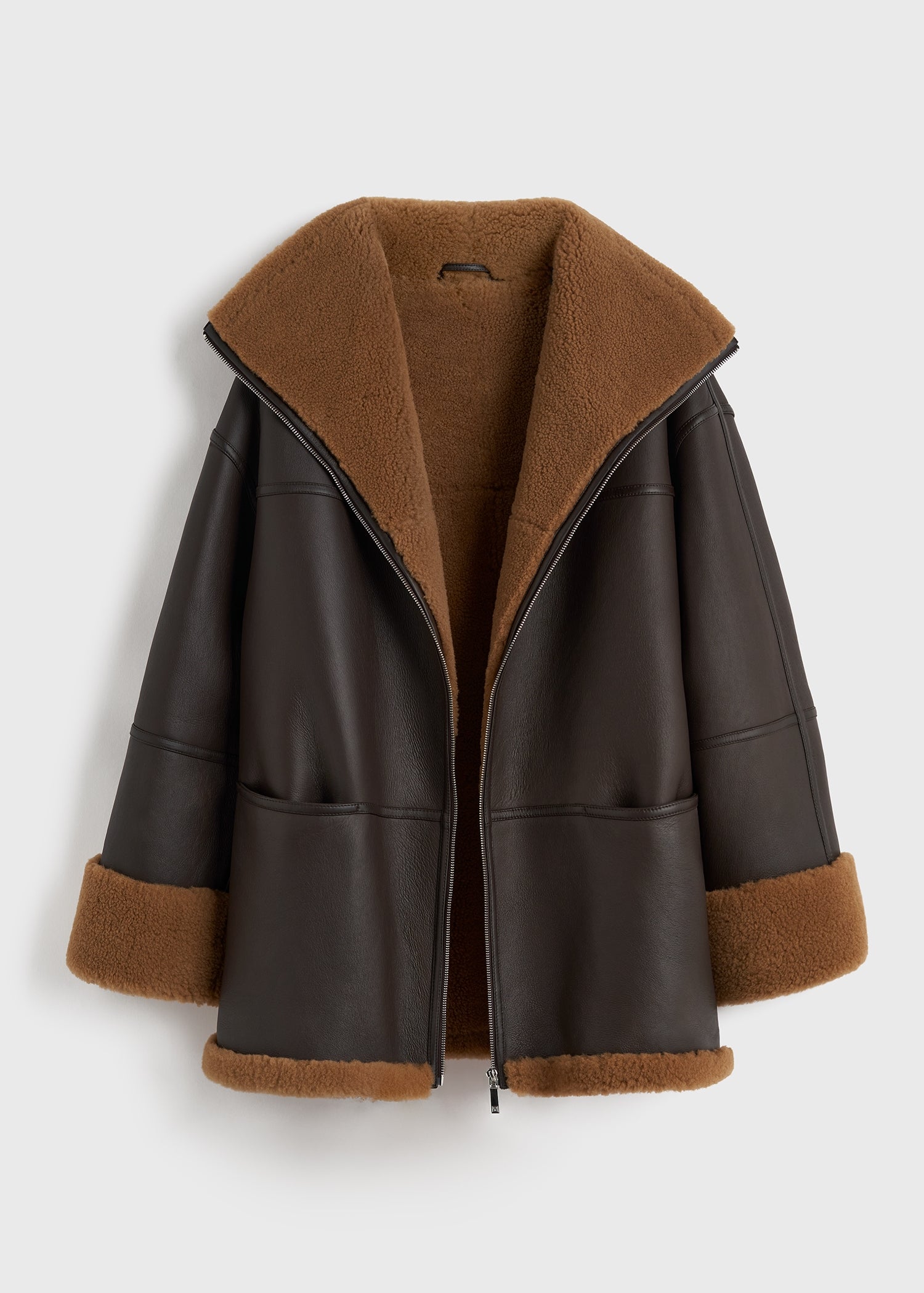 Signature shearling jacket chocolate TOTEME