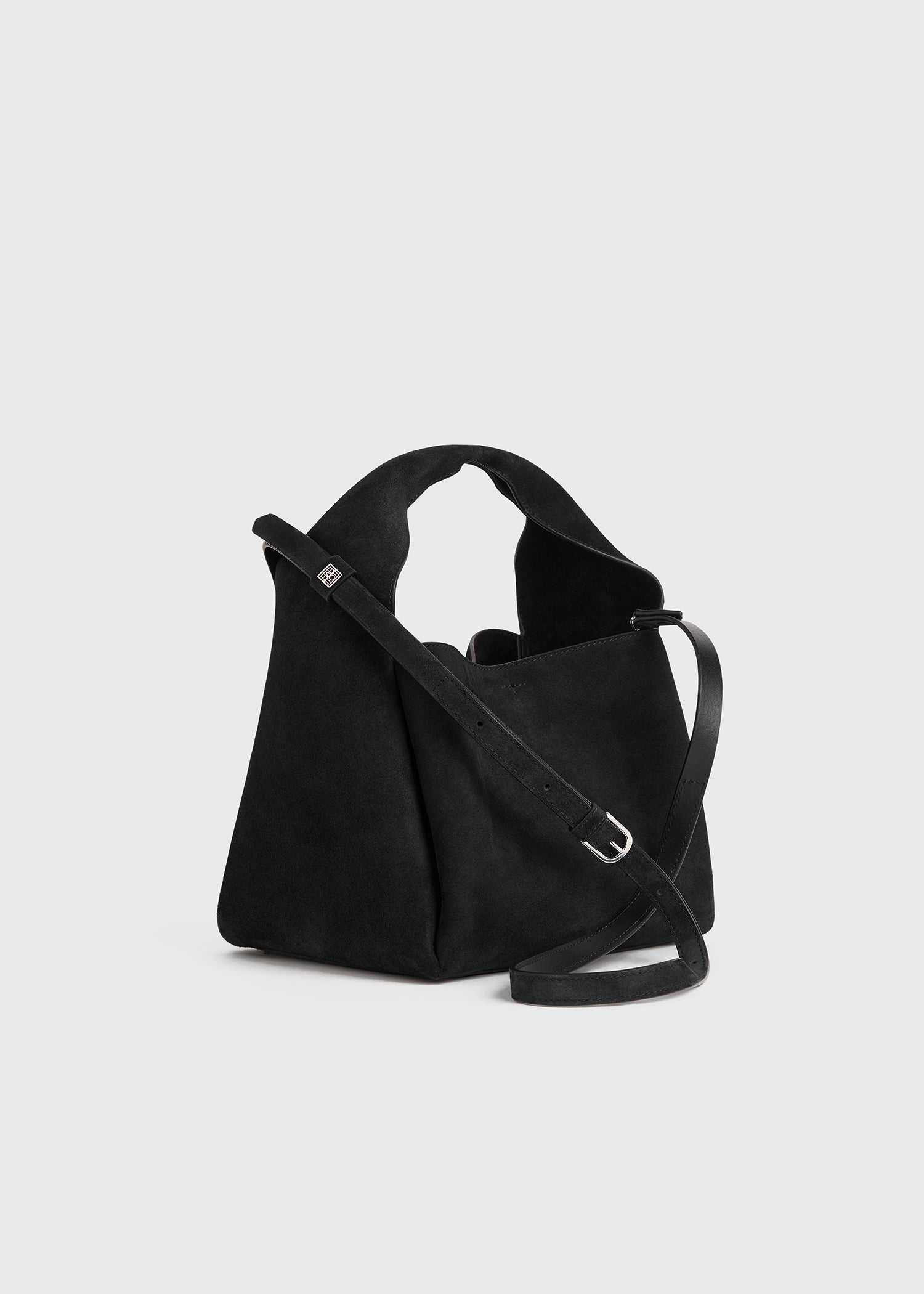 Suede bucket bag black TOTEME