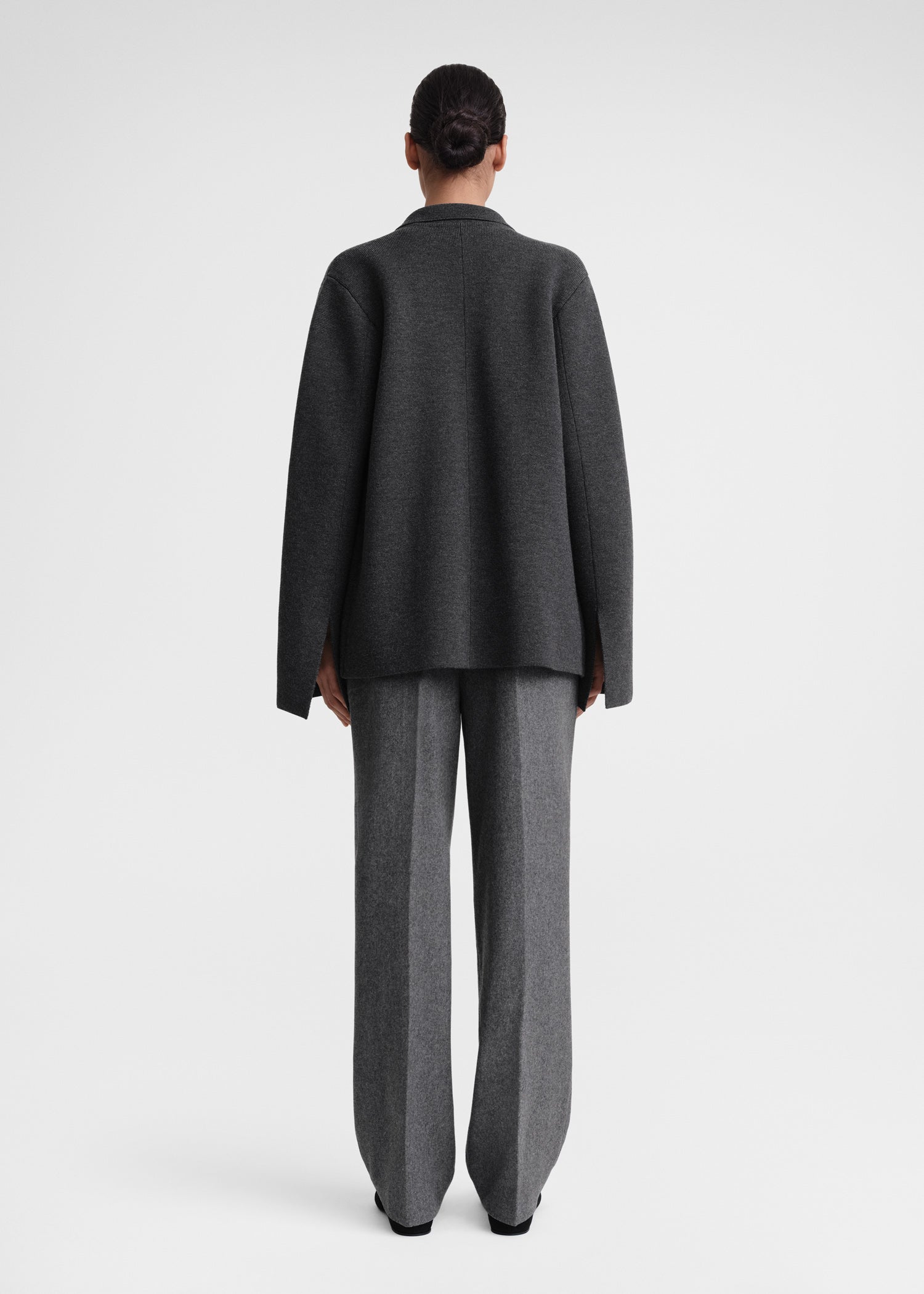 Wool blazer black sale