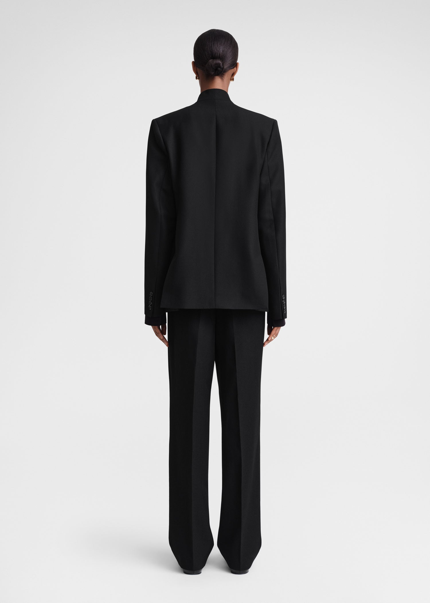 Overlay suit jacket black