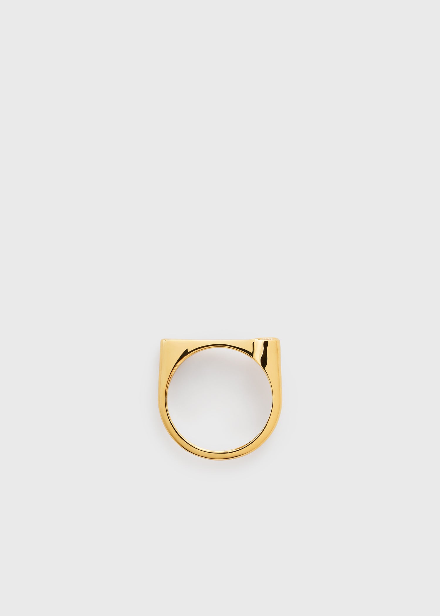 Signet diamond midi ring 18kt gold