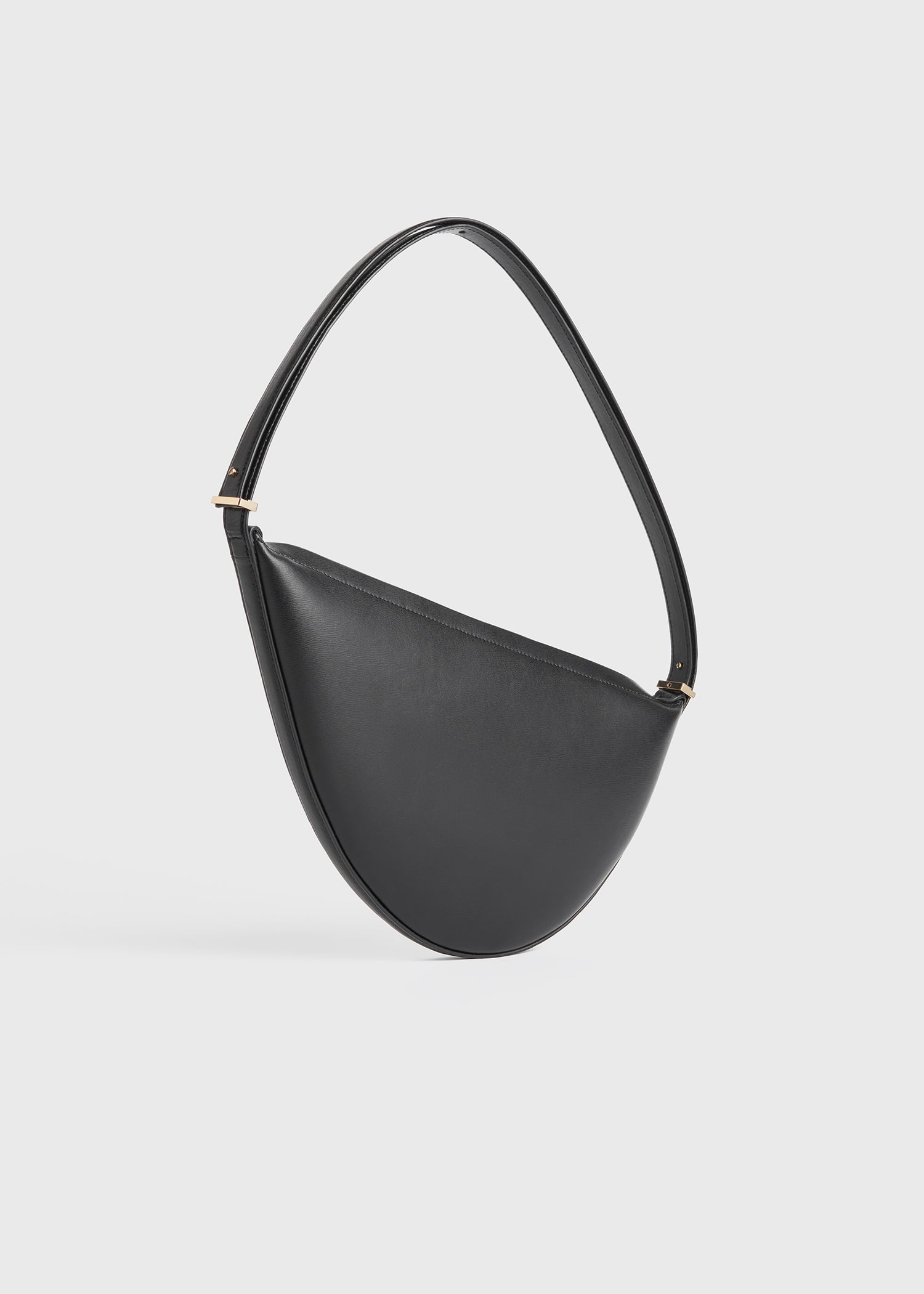Leather scooped sling black