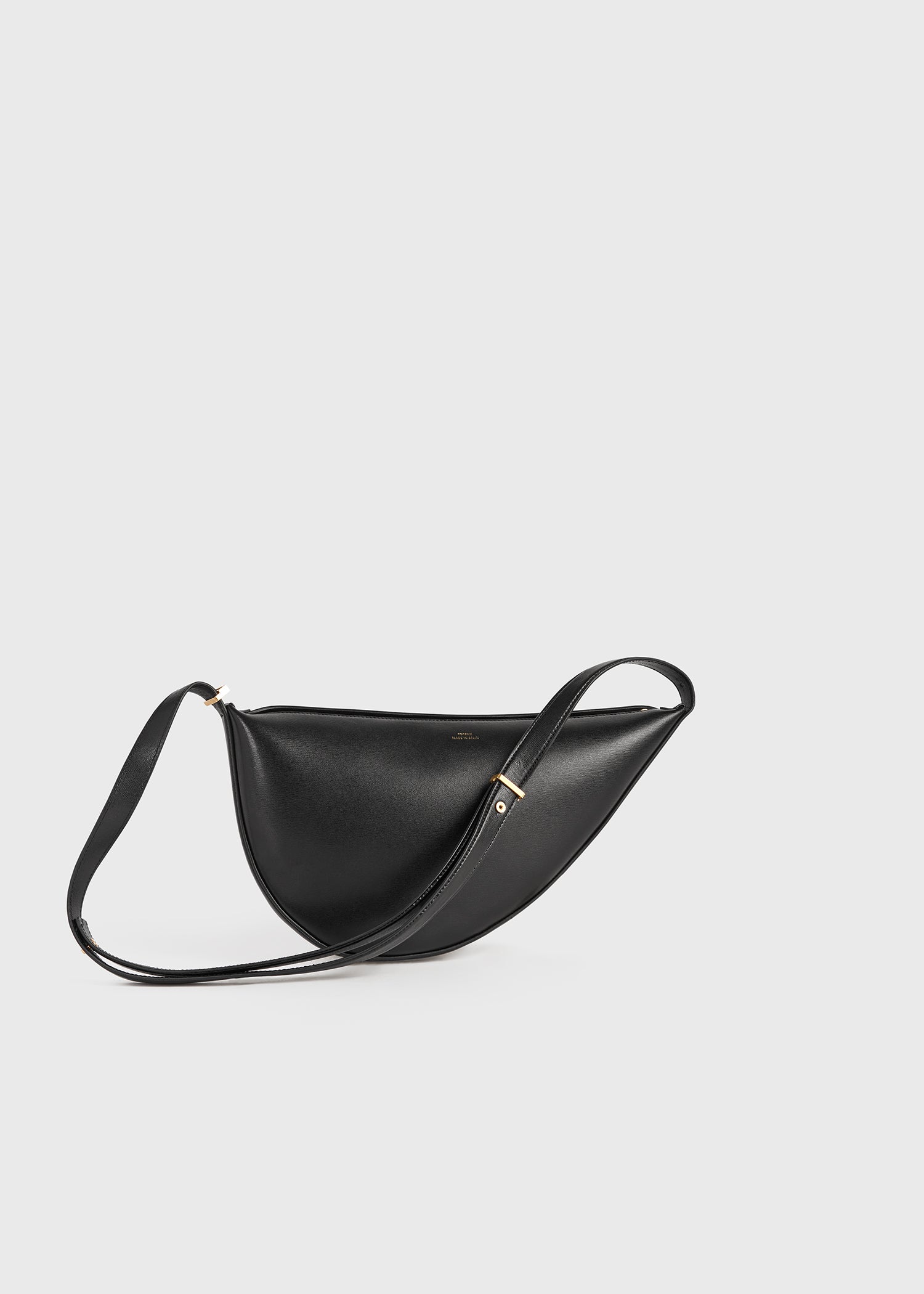Leather scooped sling black