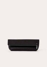 Large leather pouch black